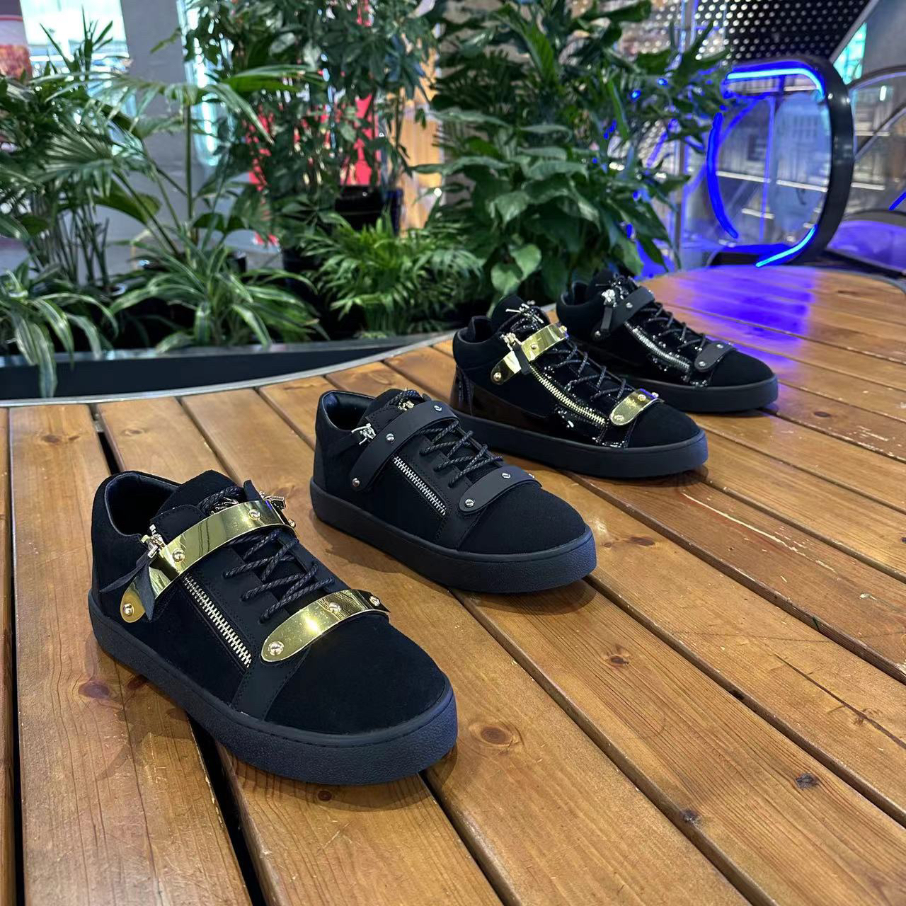 （单鞋）纯色板鞋8211-1高帮板鞋拼色高帮休闲鞋休闲风青春潮流低跟