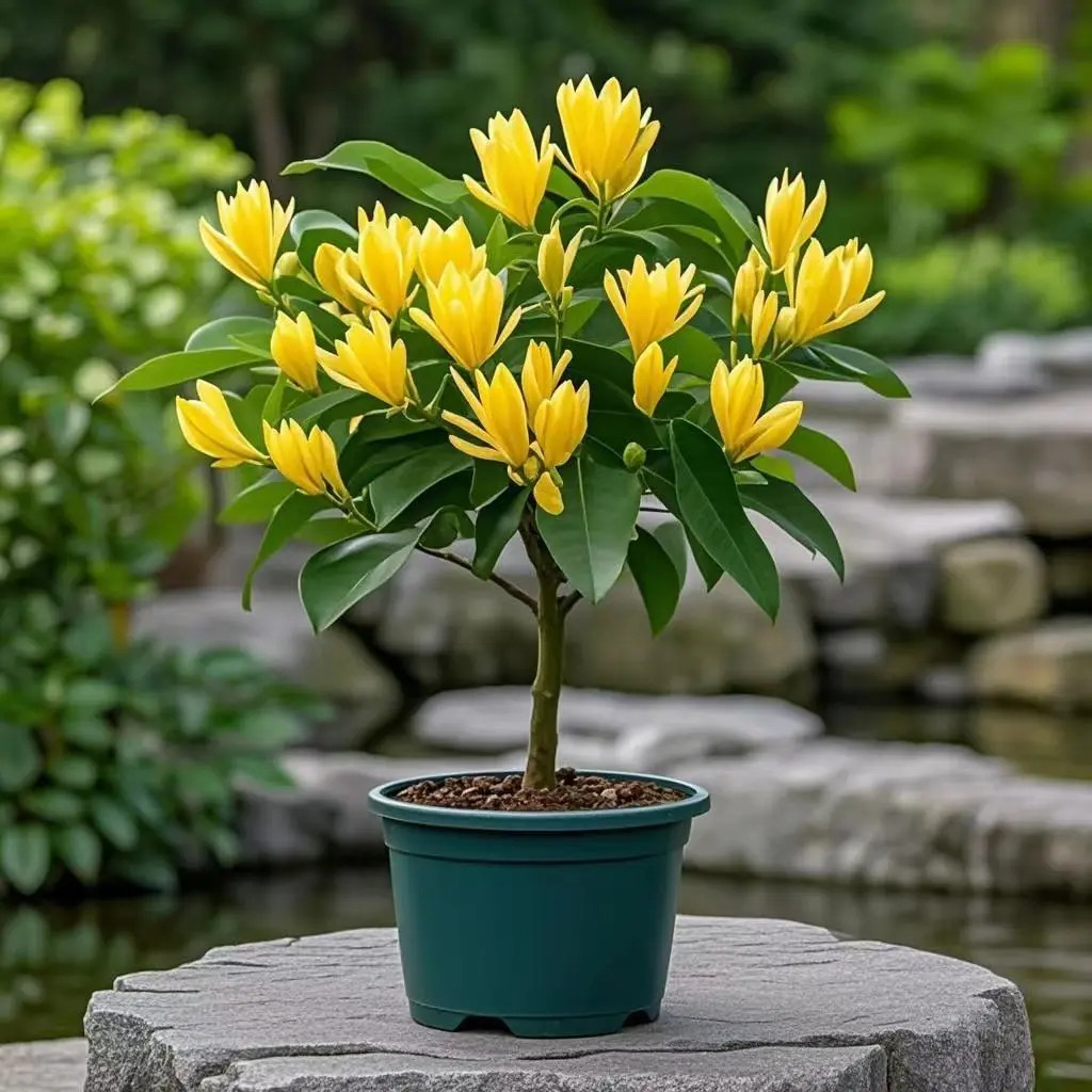 棒棒糖型白兰花盆栽室内外庭院绿植四季开花好养易活驱蚊花卉植物