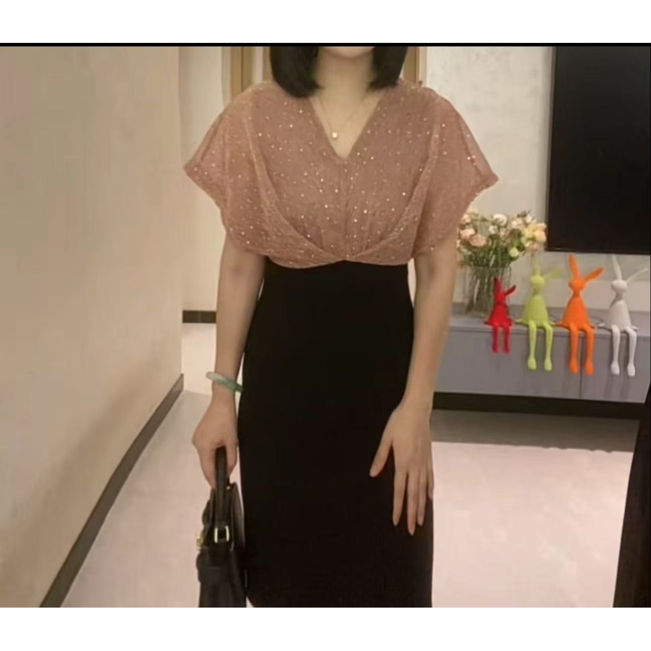 2025夏季新款轻奢高级感气质显瘦女人味高级感连衣裙3341#