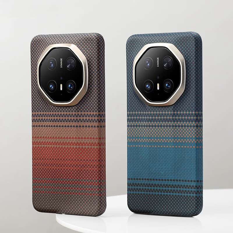 适用华为Mate70RS手机壳70RS非凡大师日落金凯夫拉芳纶碳纤维纹磁