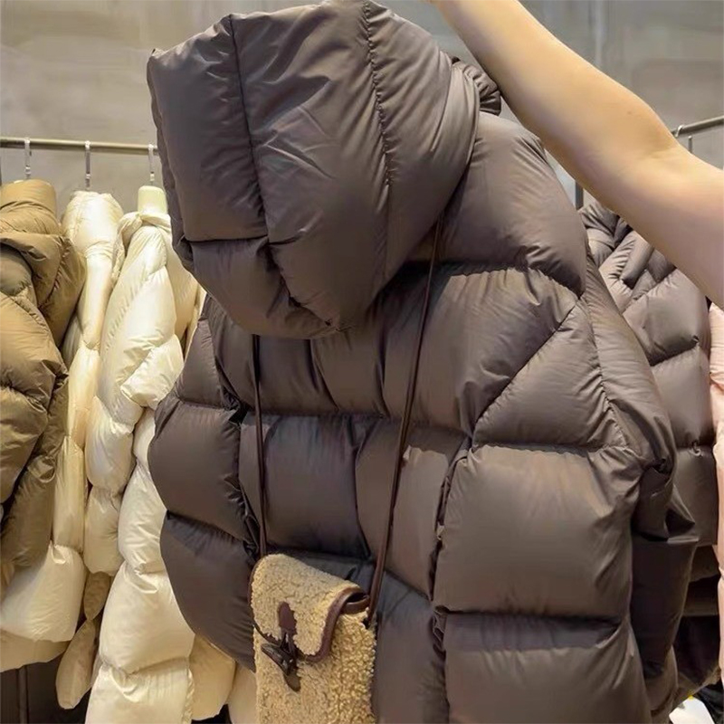 咖色肯豆风短款棉服女2025冬季新款小个子加厚棉衣面包服棉袄外套