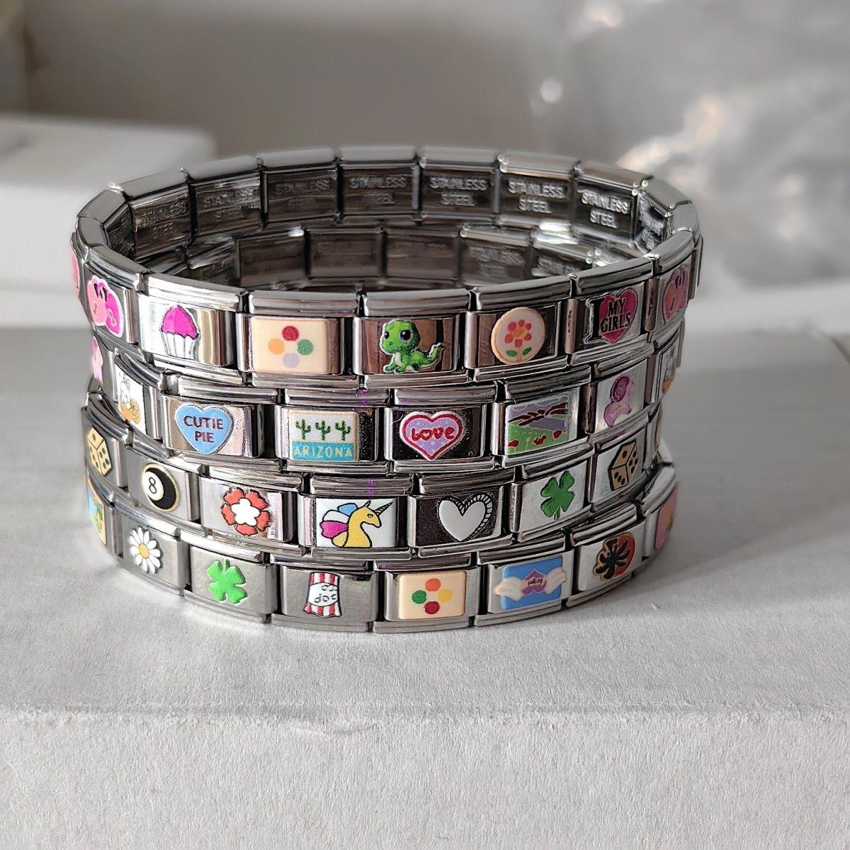 纯铜石英石手链 意大利模块手链一条18颗闺蜜情侣礼物小众DIY可拆