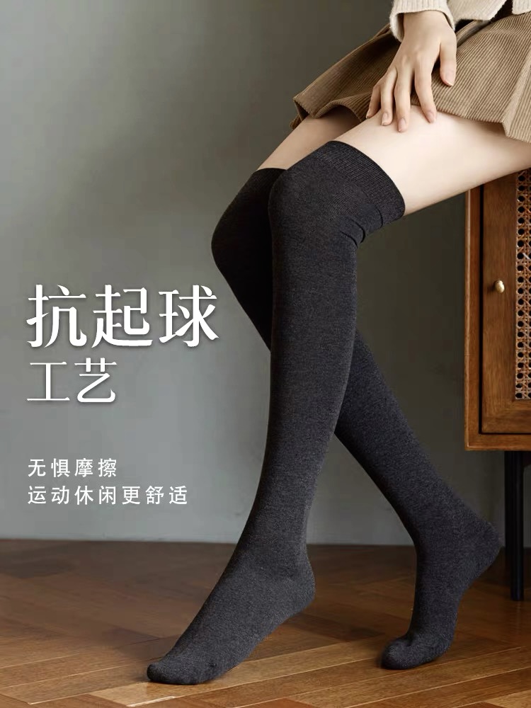 【漫画腿袜】羊毛过膝高筒美腿塑形防滑不掉防卷边厚护膝长筒女袜子