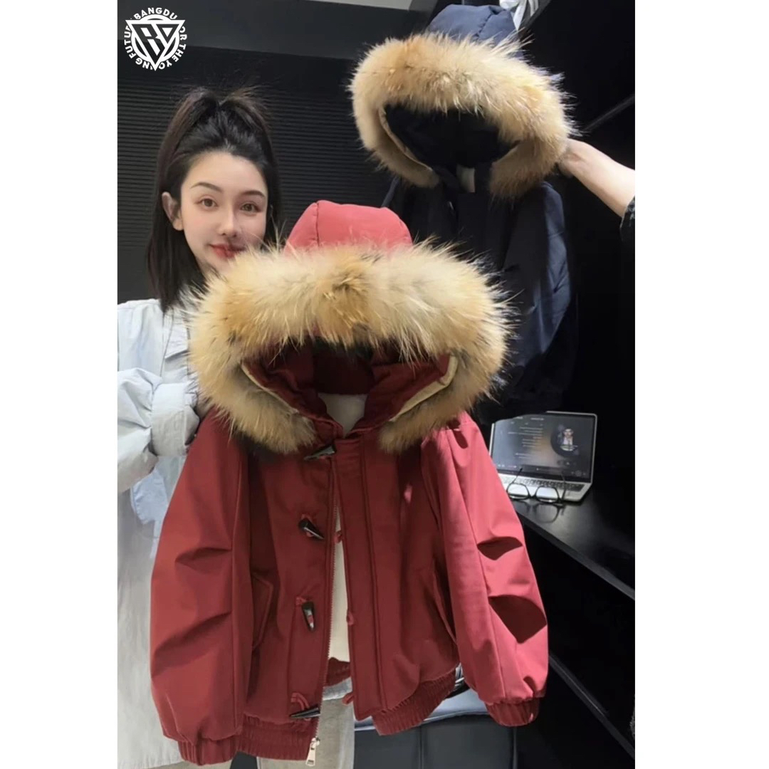 【棒嘟优优】男女童加绒加厚连帽棉服冬季2025洋气毛毛外套134