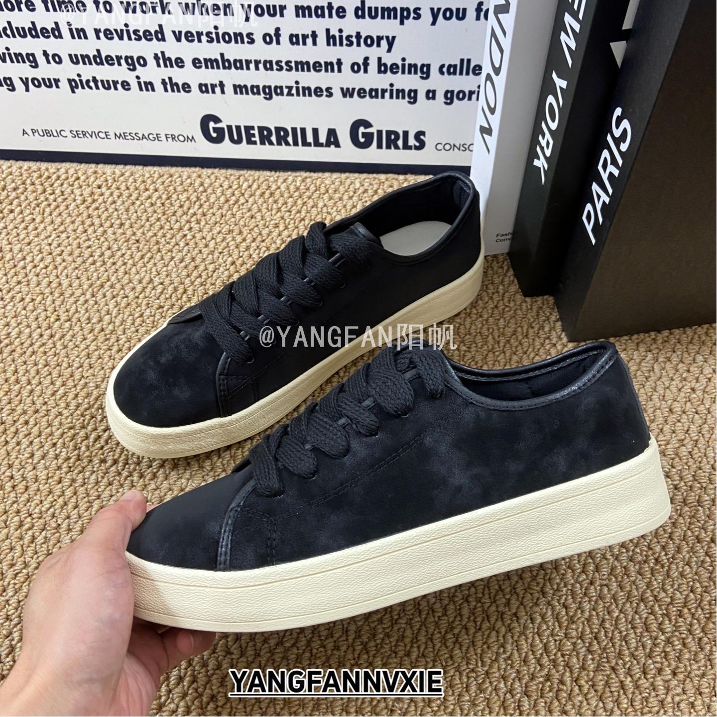 YANGFAN阳帆2025新款百搭板鞋港风磨砂皮做旧痞帅鞋子休闲鞋男潮