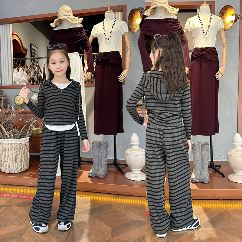 女童秋装2025新款小宝宝中大童韩版洋气儿童装百搭潮休闲女孩秋季