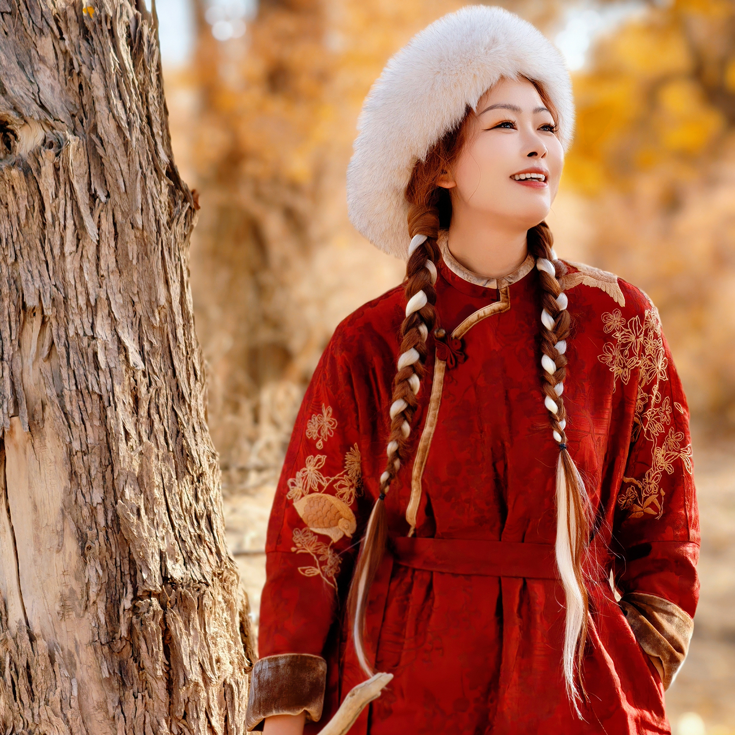 【董艺旅行穿搭】世无双·新中式民族风连衣裙刺绣旗袍改良蒙古袍