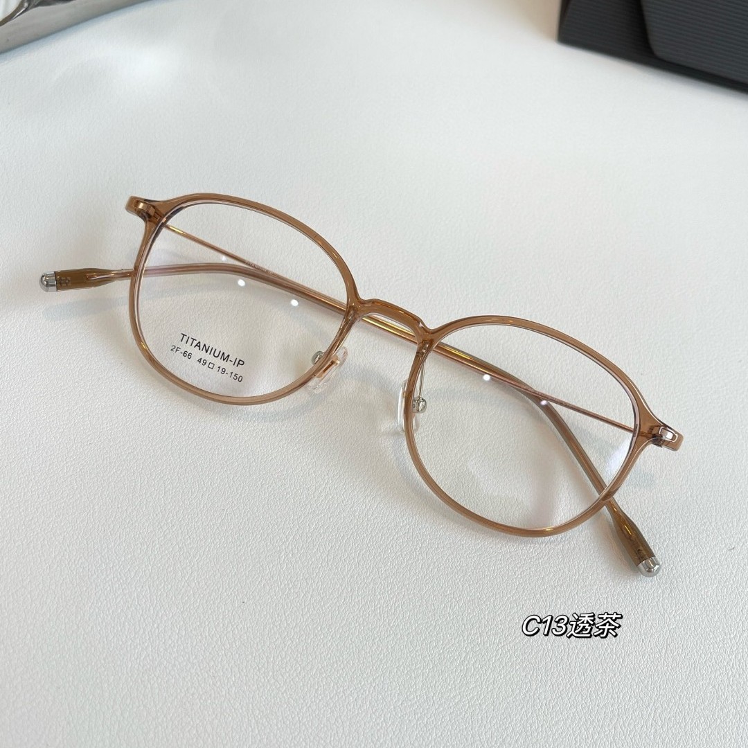 小红书卡琳眼镜框钛小清新圆框女款减龄可配度数2F66防蓝光护眼