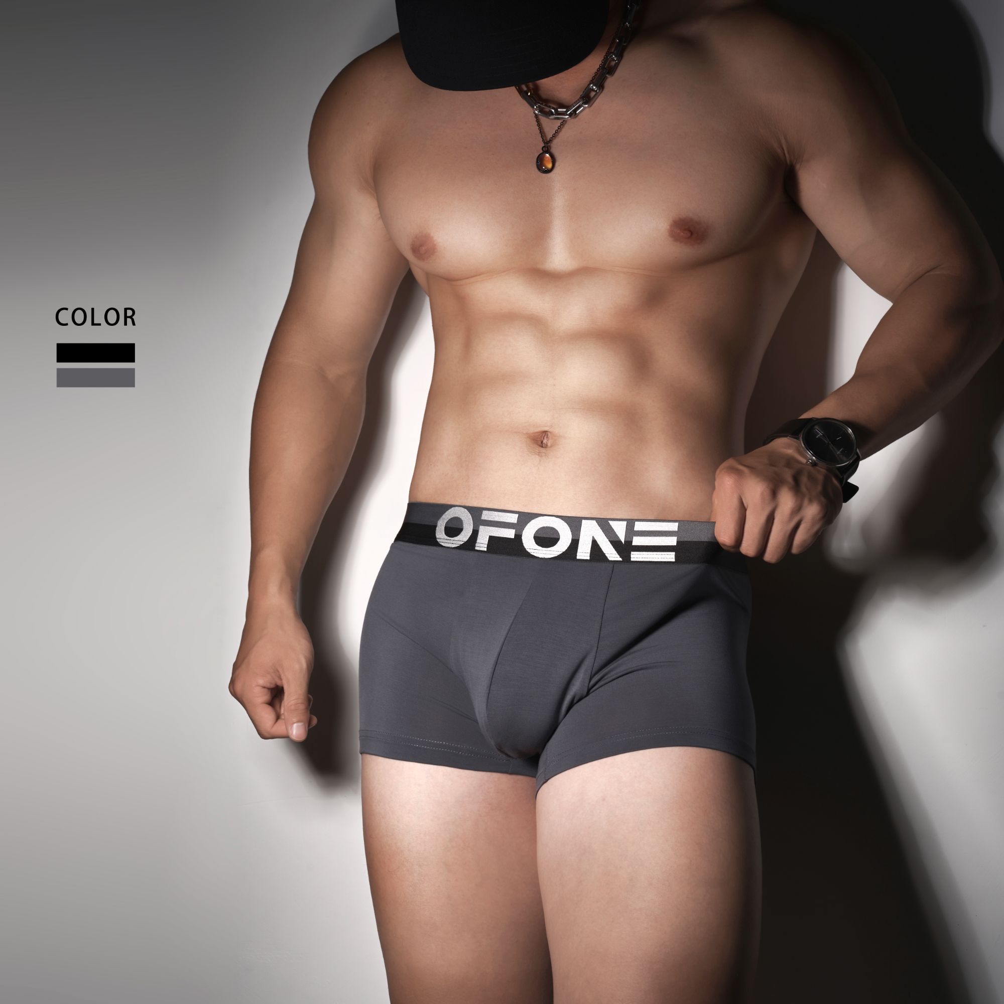 【OFONE焕野系列】超细天丝莱赛尔 运动透气 男士平角内裤 原创设计