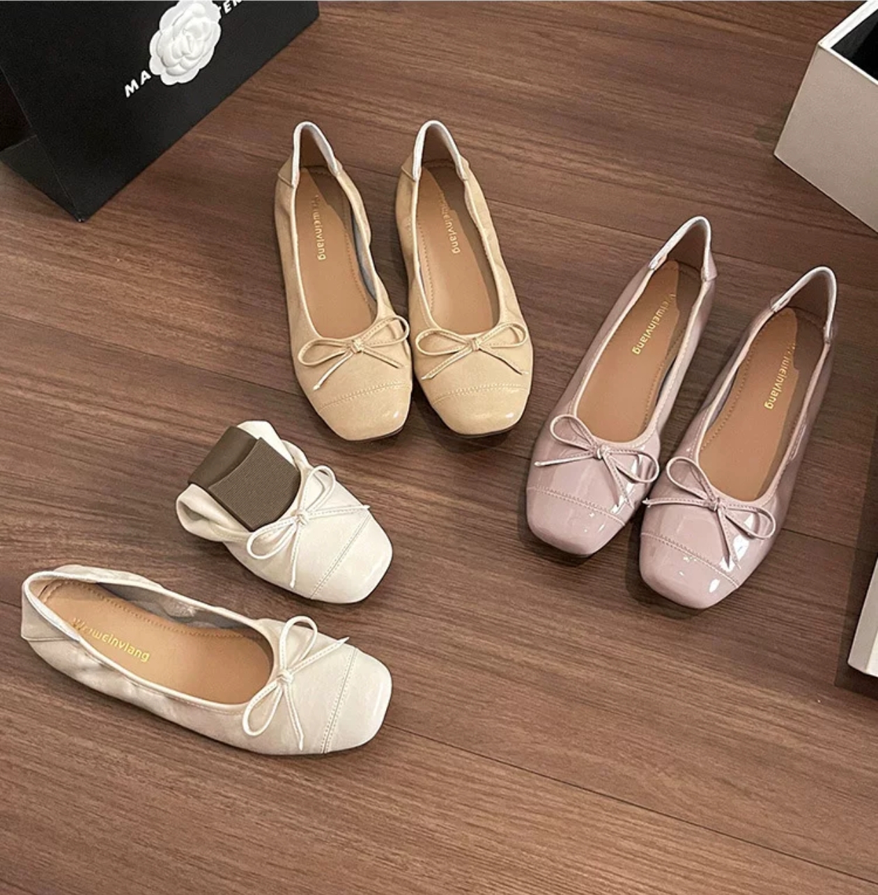 蝴蝶浅口单鞋女夏软底2025新款百搭一脚蹬浅口平底圆头豆豆鞋