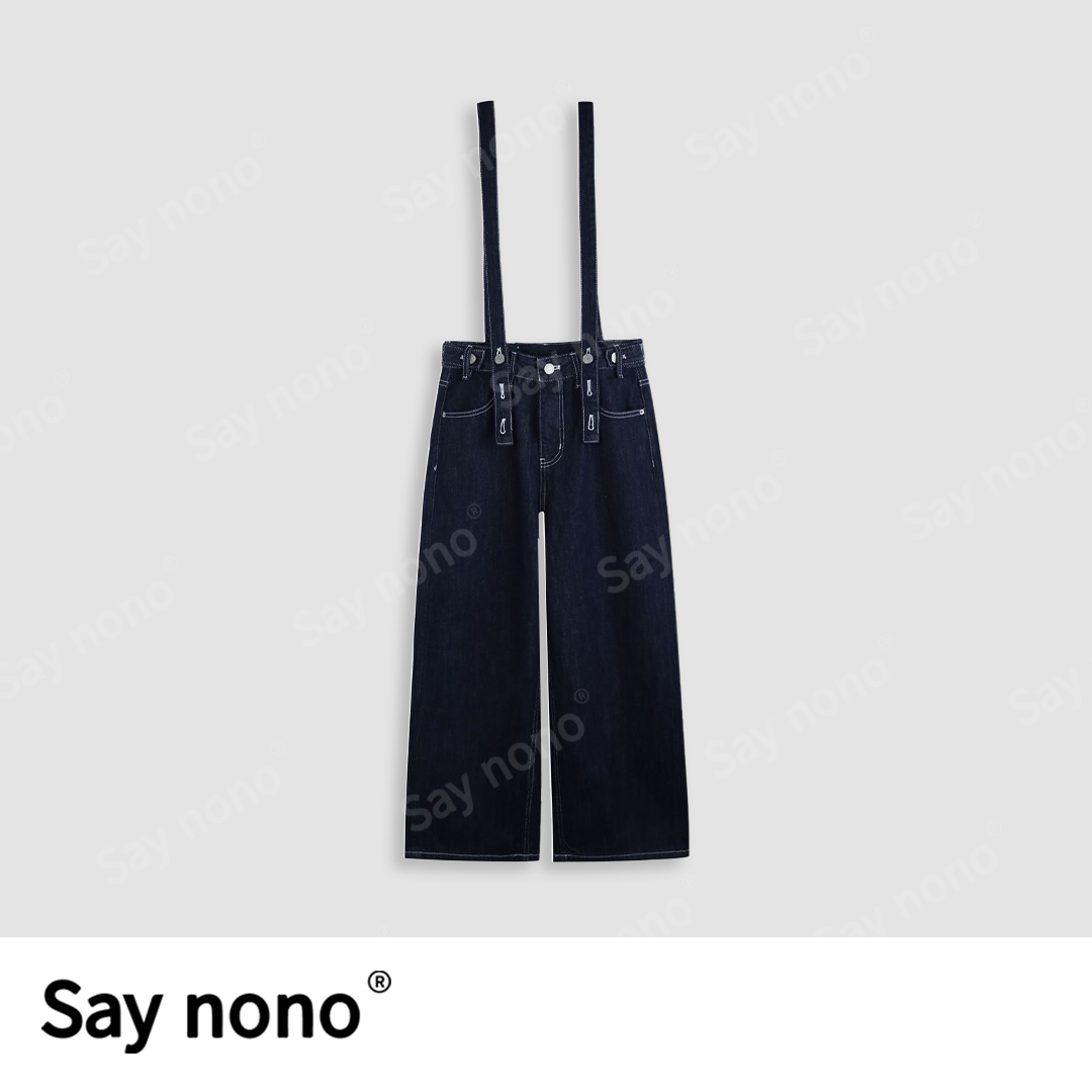 懒猫nono│Saynono 牛仔休闲背带裤/RCu8116