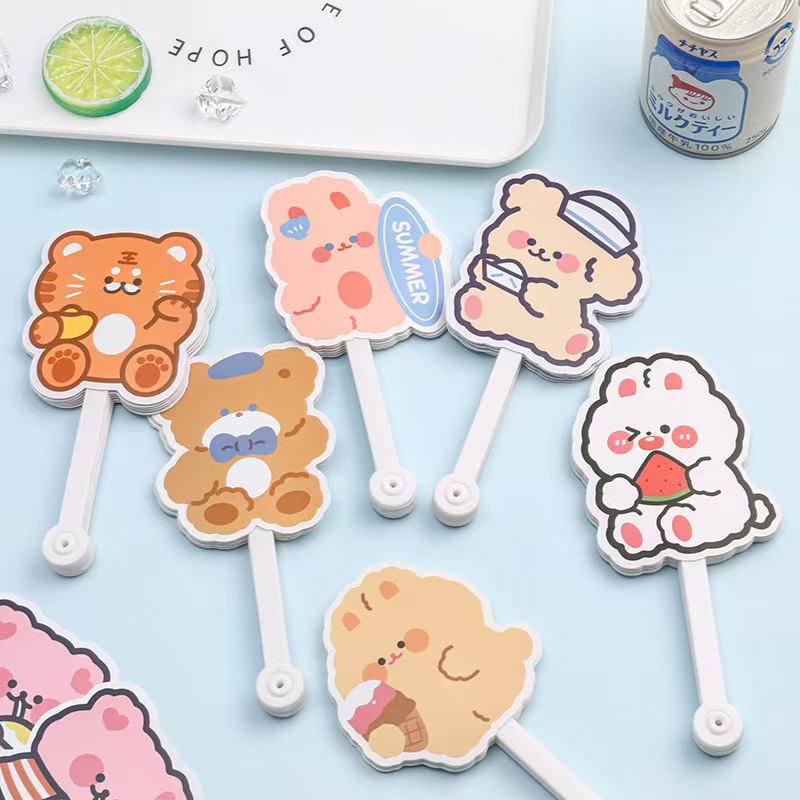 卡通折叠扇子夏季清凉降温手摇扇子可爱随身手持折叠扇耐用小扇子