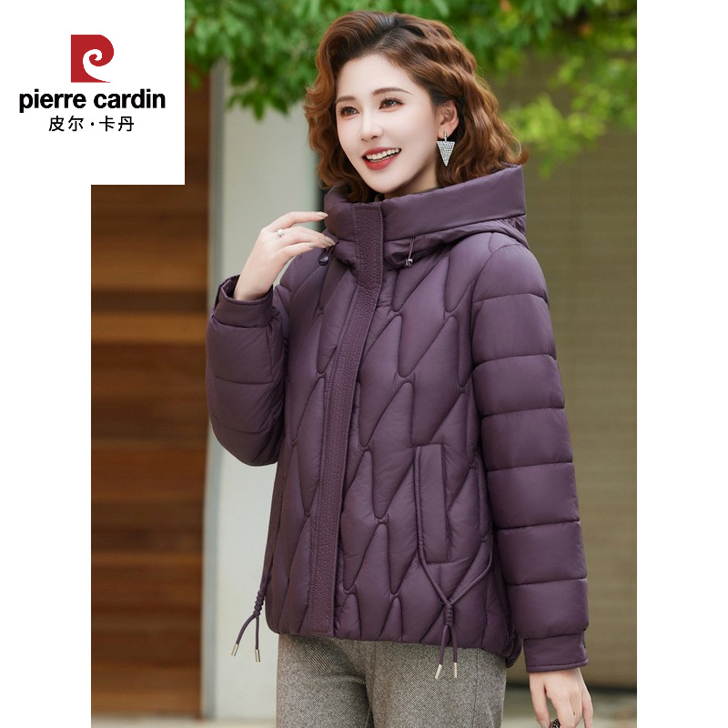 皮尔卡丹时尚妈妈冬装棉衣外套50岁中老年女士秋冬棉服上衣短款新