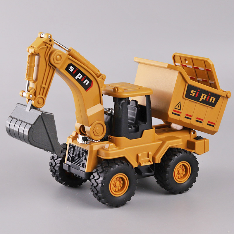 挖掘机翻斗运输车2-6岁合金挖头工程车推土机儿童惯性宝宝翻斗车