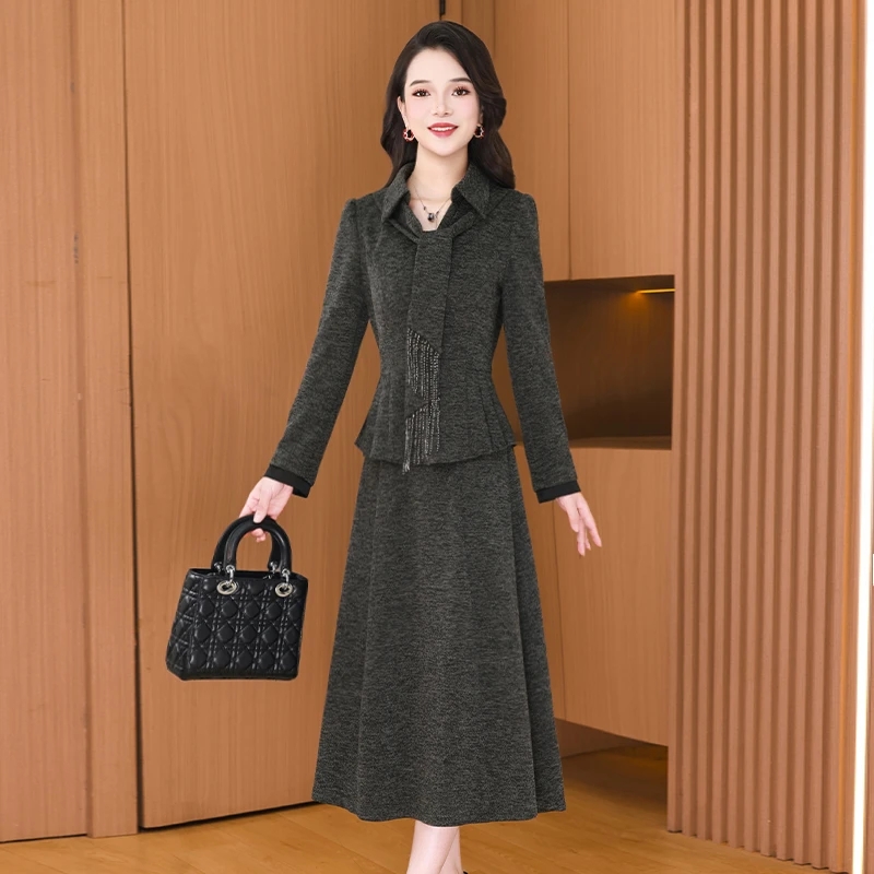 品牌小香风气质女神范职业套装2025秋季新款减龄显瘦爆款两件套裙