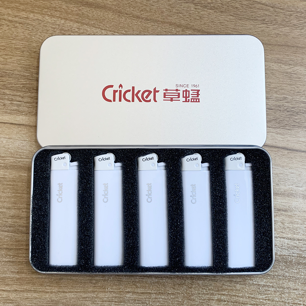 正品Cricket草蜢一次性打火机5支礼盒装男士个性创意节日礼品防爆