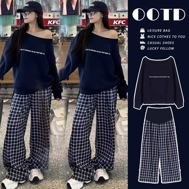 韩系高级感孕妇装一整套穿搭秋季时髦舒适松弛感绝美颜值两件套女