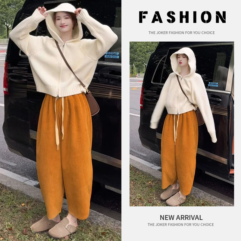 春装女款爆款2025新款减龄百搭气质通勤休闲风针织外套裤子两件套