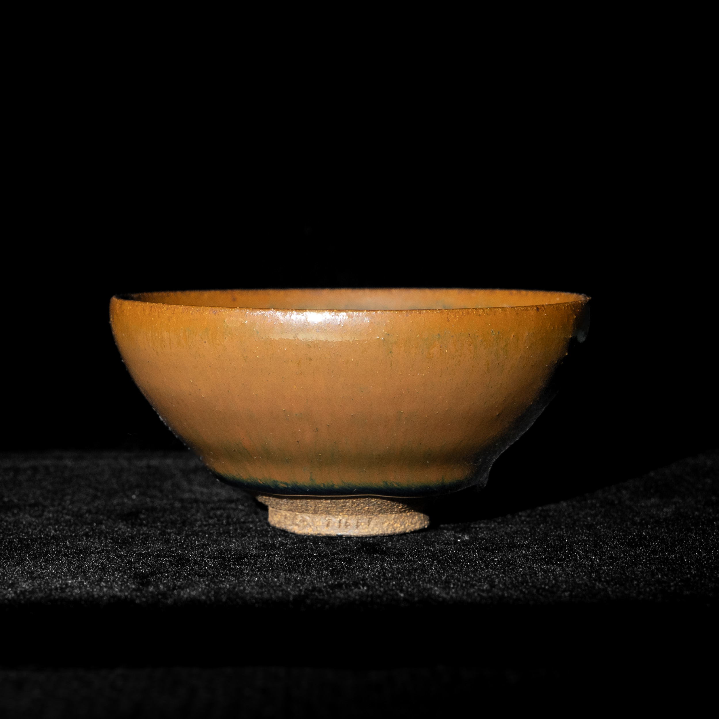 五里亭建盏敛71669主人杯尺寸9x4.6侘寂风建窑柿红盏