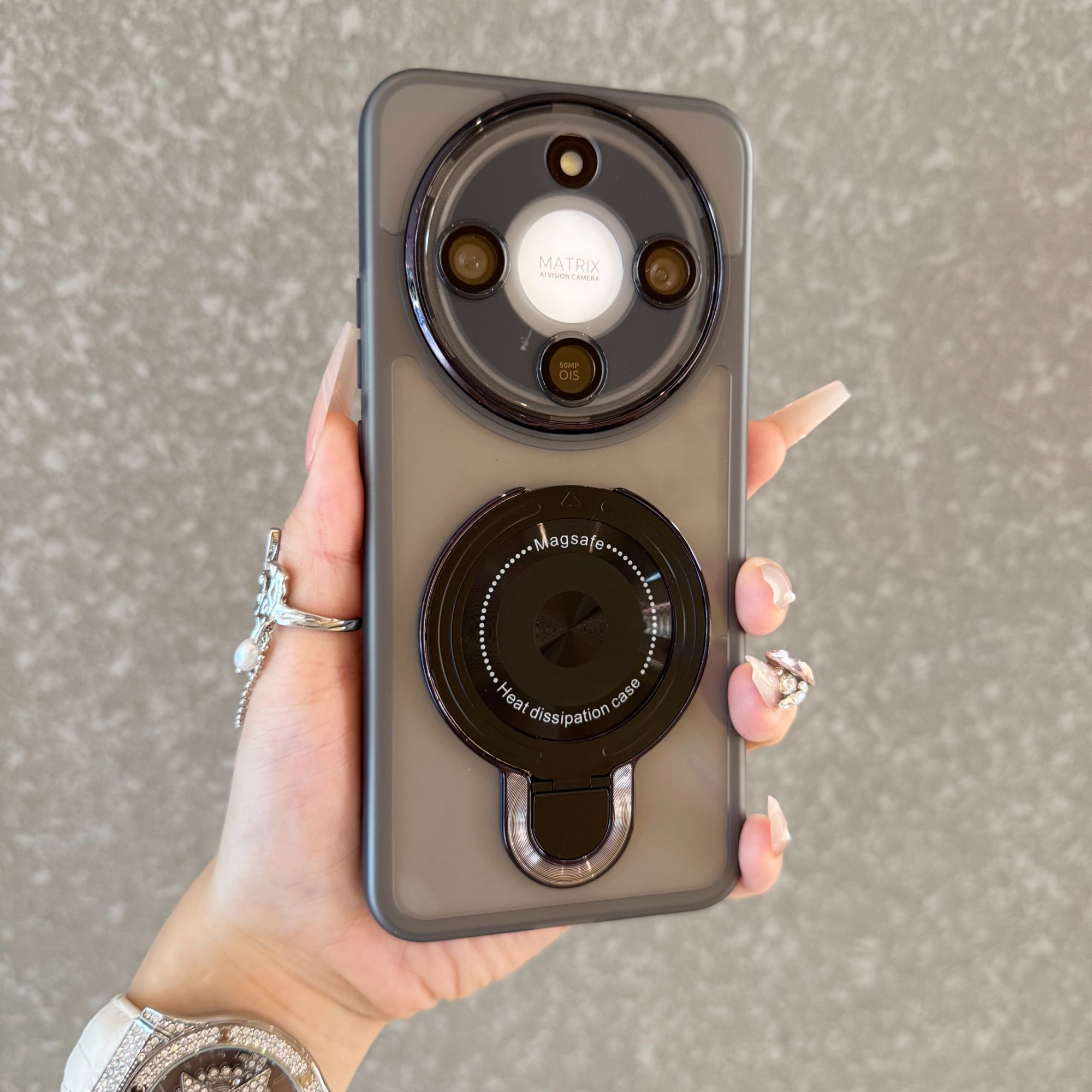 适用于荣耀x70手机壳新款透明全包镜头x60pro磁吸支架x50软套500