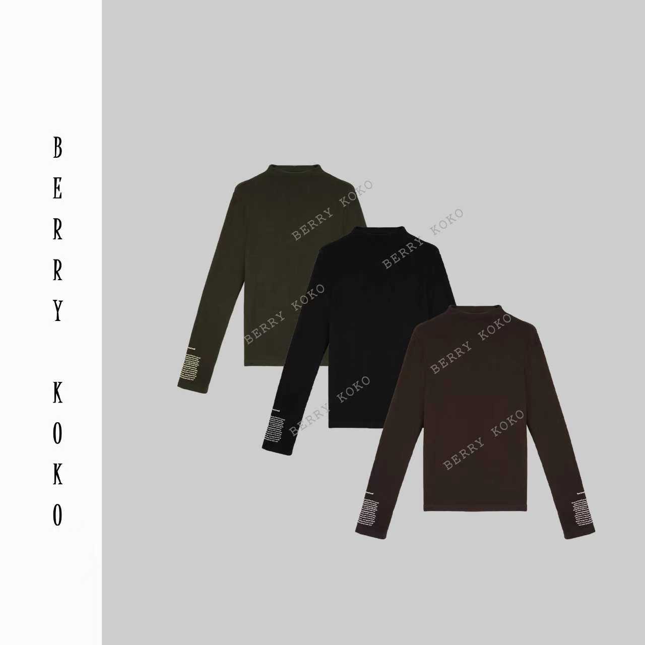 【MISSKO】 秋冬气质百搭半高领慵懒风时尚休闲宽松大版卫衣T T30