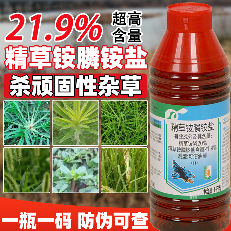 21.9%精草铵膦铵盐牛筋草小飞蓬精草铵磷果园杂草农药除草剂