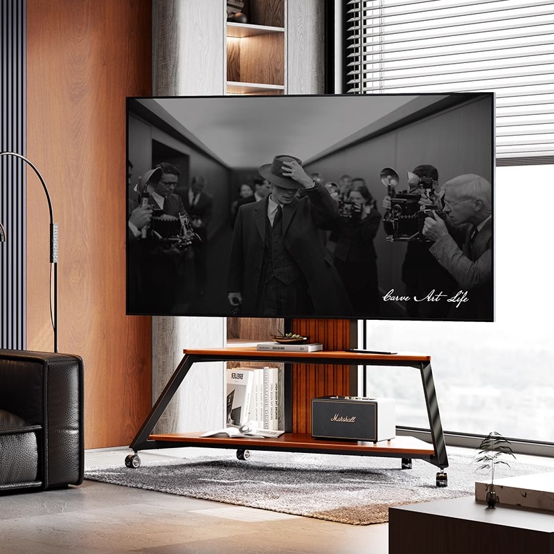 通用电视机落地移动支架适用于75/85/100英寸移动电视支架