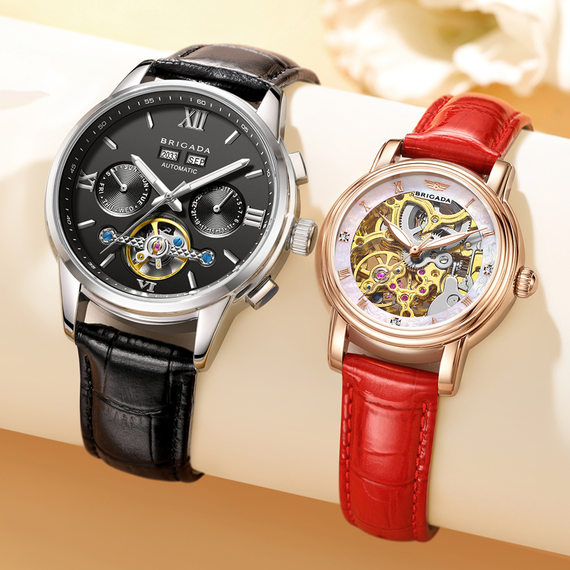 情侣手表一对全自动机械表2025新款名牌正品防水时尚男女款情侣表