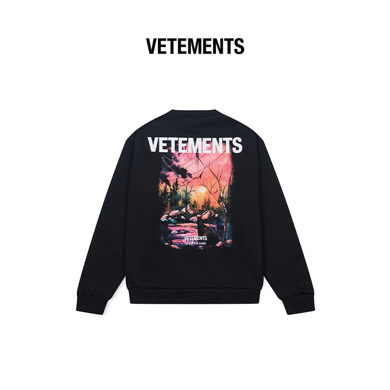 VETEMENTS【暖系流光】暮色溪林男装休闲套头卫衣秋冬宽松64520013