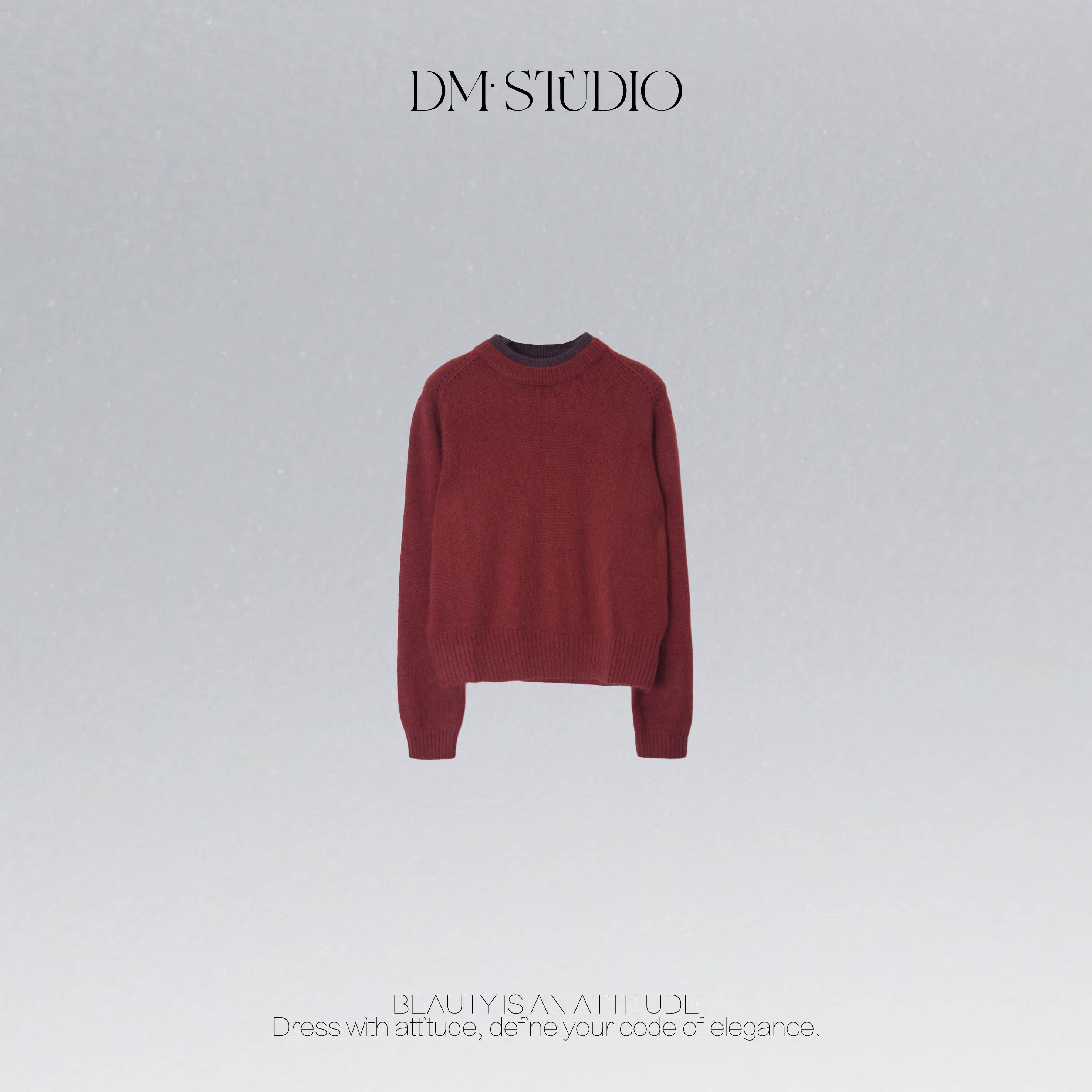 DEDM•STUDIO/冬季减龄慵懒撞色百搭休闲针织毛衣2512ZZS/A691005