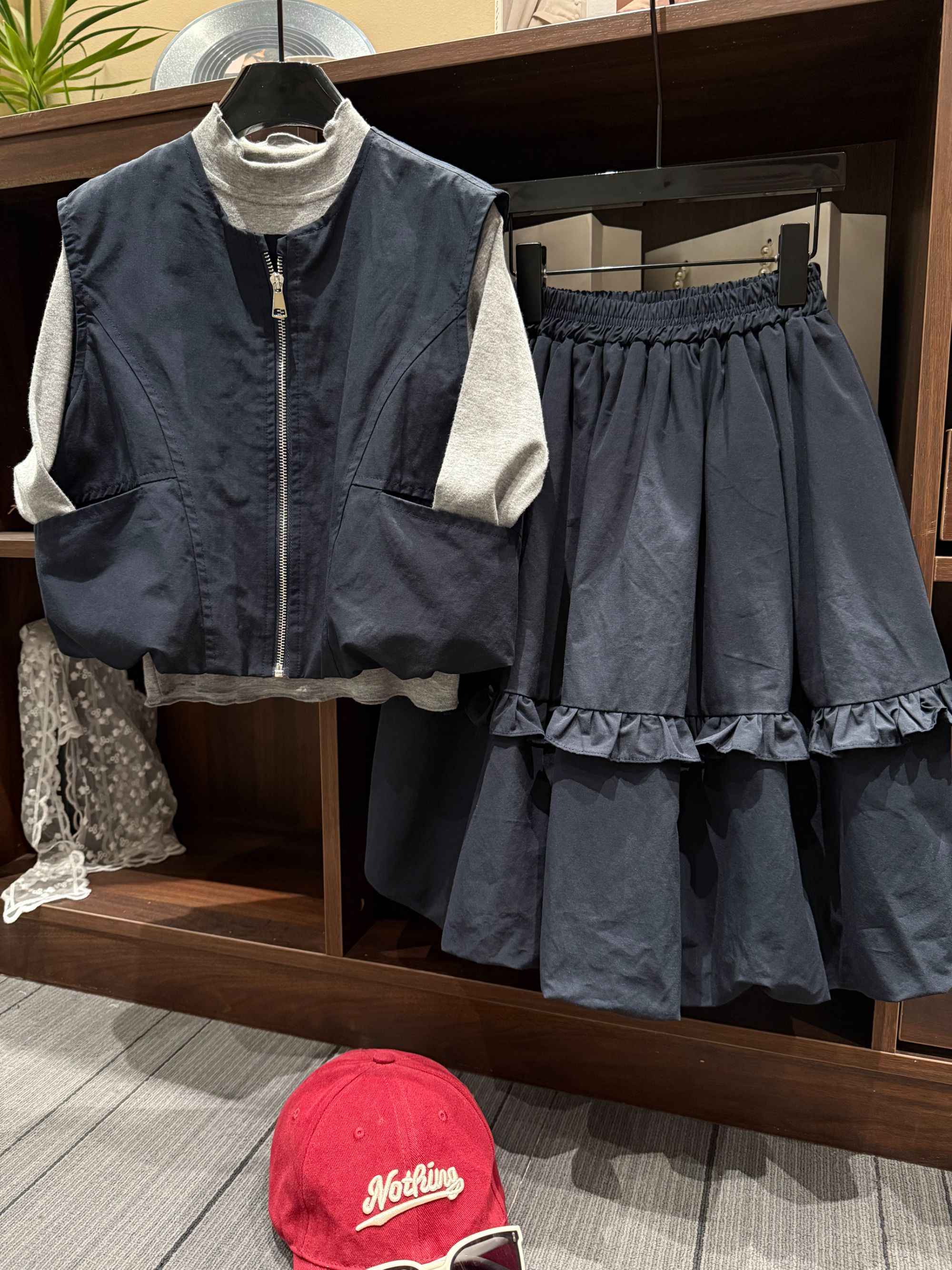 女童韩系穿搭套装秋季2025新款儿童洋气秋装马甲半身裙休闲三件套