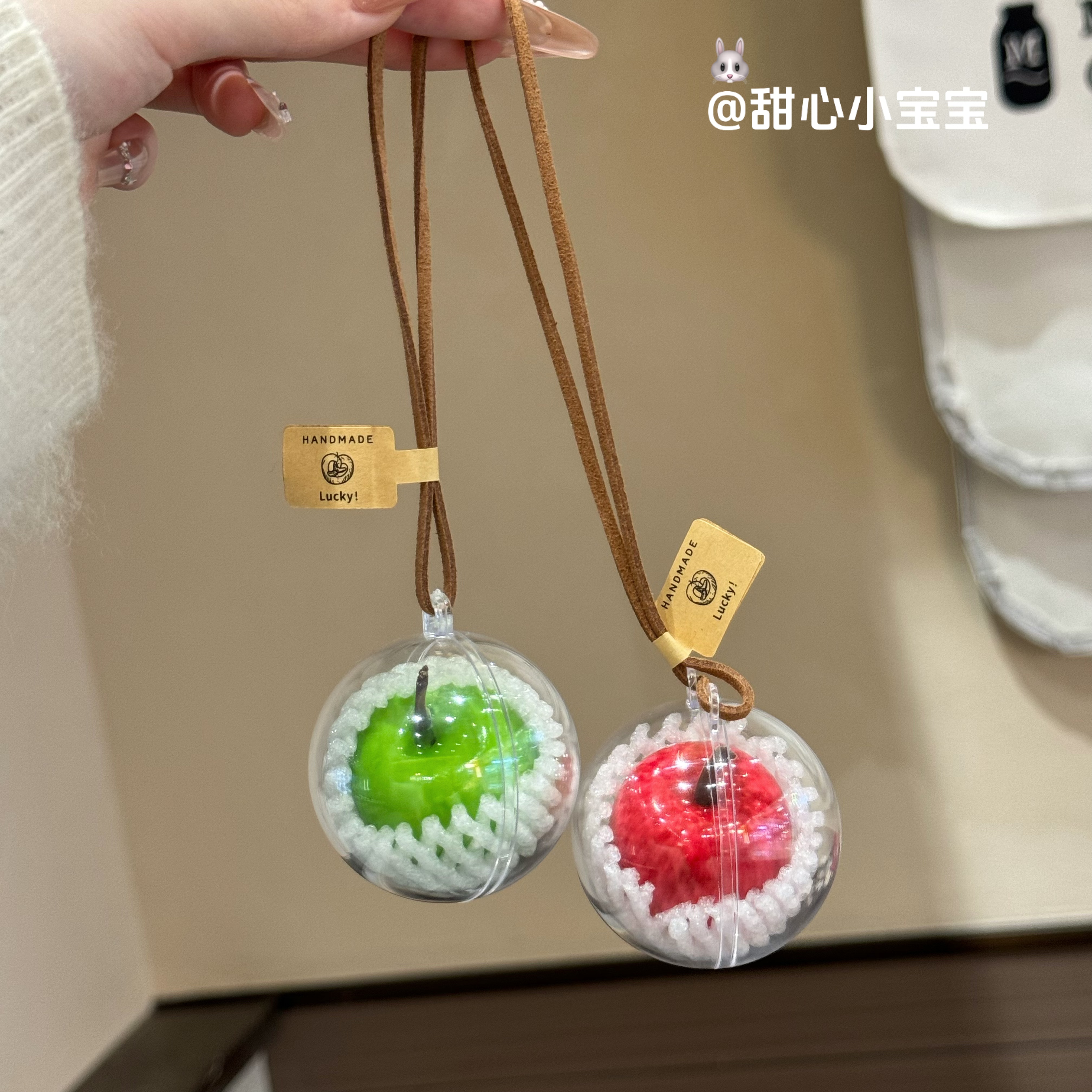 一颗苹果挂件包包挂件钥匙扣圣诞节平安果情侣礼物挂件学生送礼物