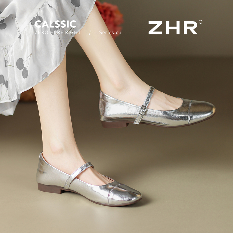 ZHR/则则爆款玛丽珍鞋女2025新款浅口高级感女鞋软底芭蕾舞女单鞋