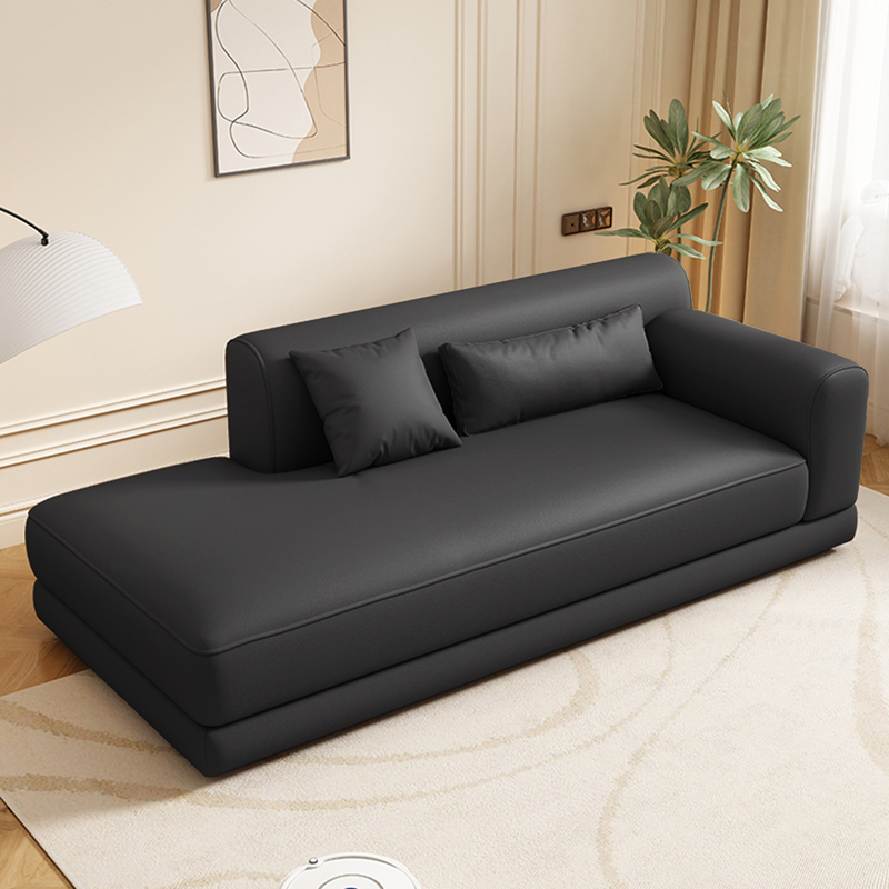 现代简约轻奢阳台卧室贵妃椅皮艺懒人沙发酒店美人塌网红太妃椅