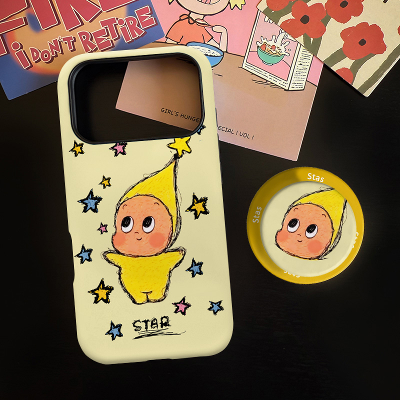 可爱尖尖帽磁吸菲林二合一适用苹果17/16promax手机壳华为小米15