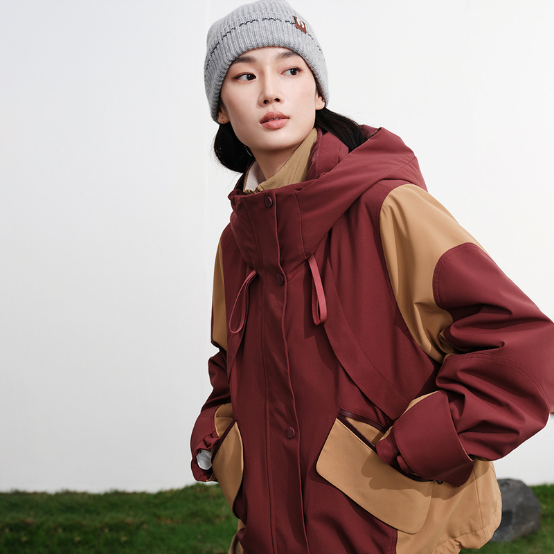 [松花江鹅绒]EP雅莹2025新款女装 拼色轻户外山系机能羽绒服Y113A