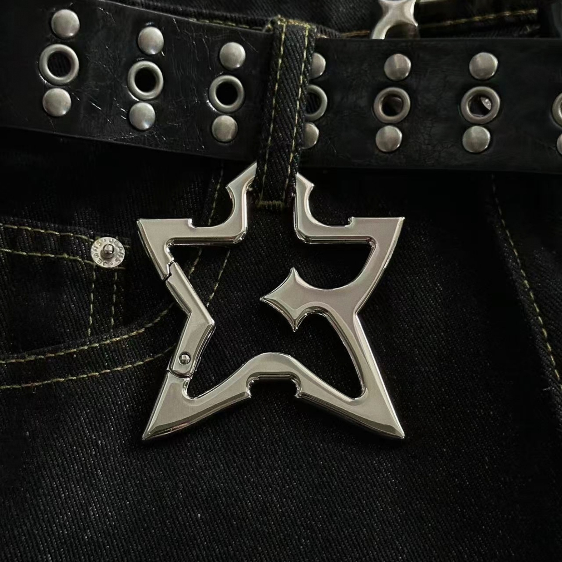 MS创意百搭精致小众高级感五角星钥匙扣ins风小挂件简约