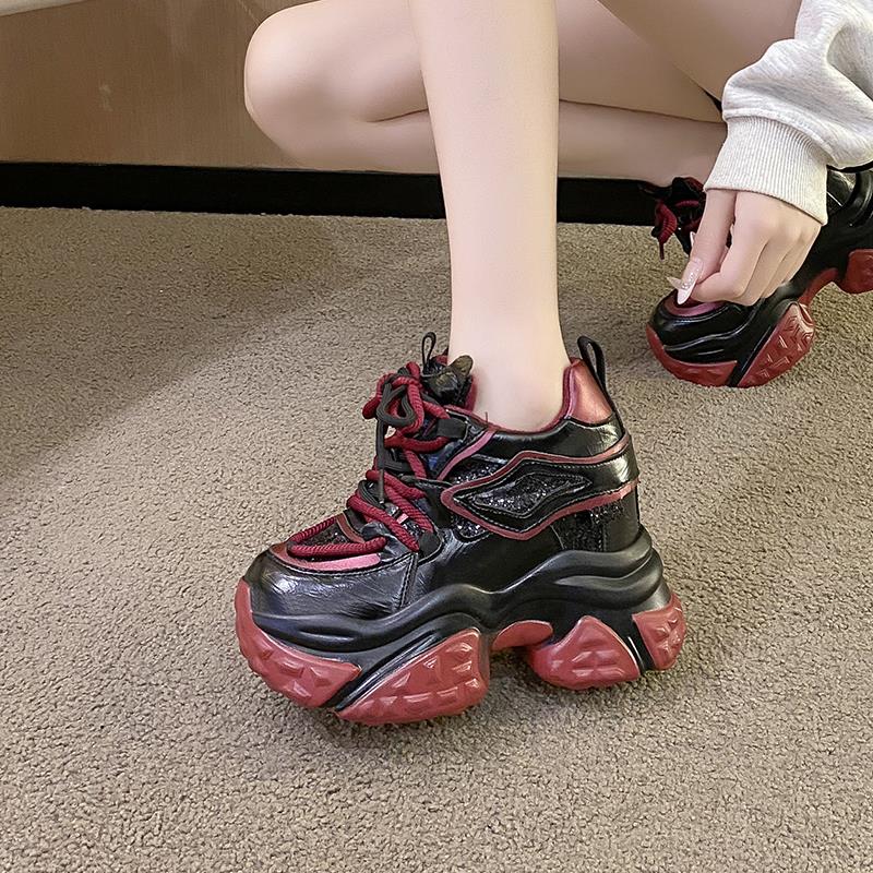【澳门专柜正品】欧洲站内增高老爹鞋女10cm小个子2024秋季新款时尚