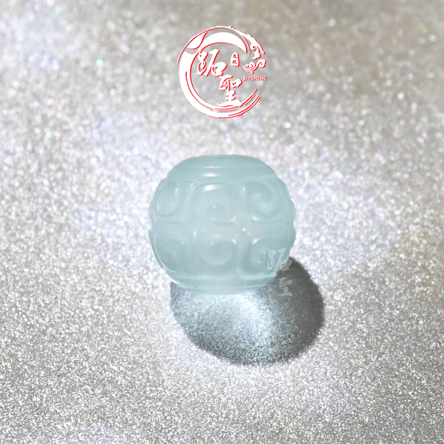 8MM蓝猫眼石回纹圆珠单珠文玩手串手链串珠配饰配珠散珠珠子