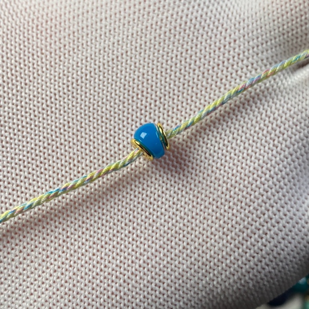 精工暴力蓝色雪巴琉璃斜切大肠马蹄珠迷你民族风手作复古纯手工