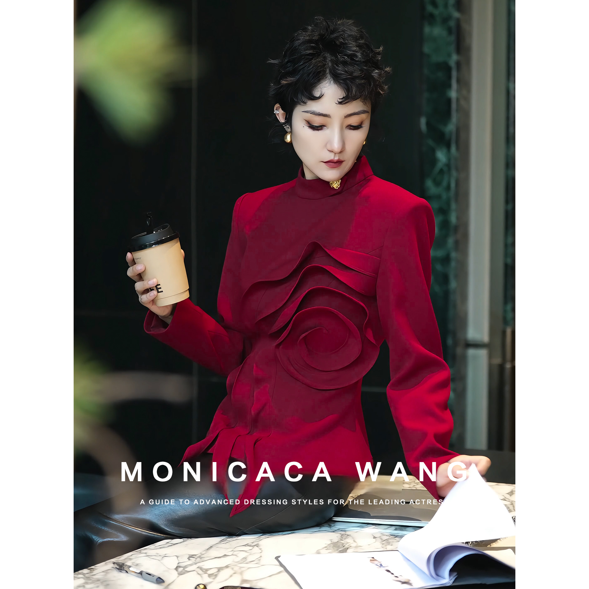 【莫妮卡卡】2025秋冬百搭时尚洋气修身显瘦厚款长袖上衣ZJS12079