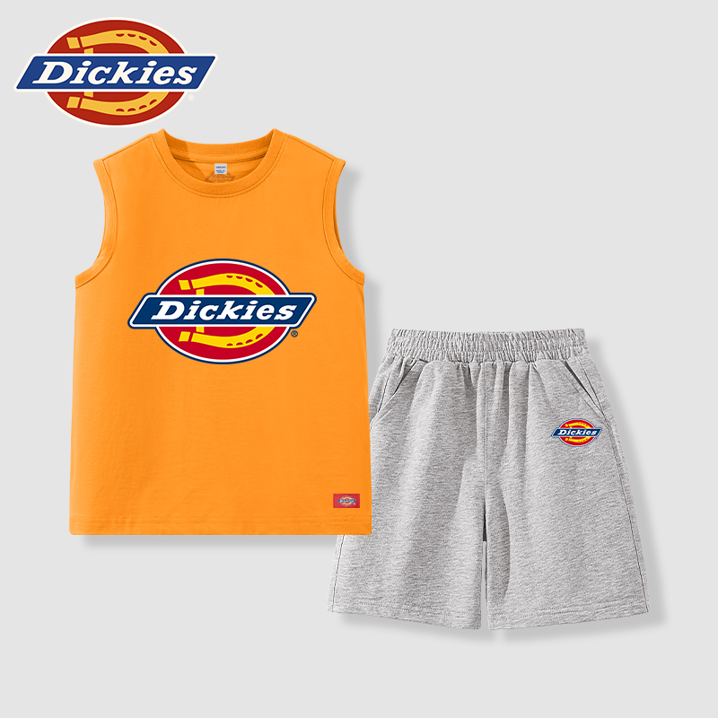 Dickies童装儿童套装纯棉男童2025新款休闲短裤男孩亲肤透气背心