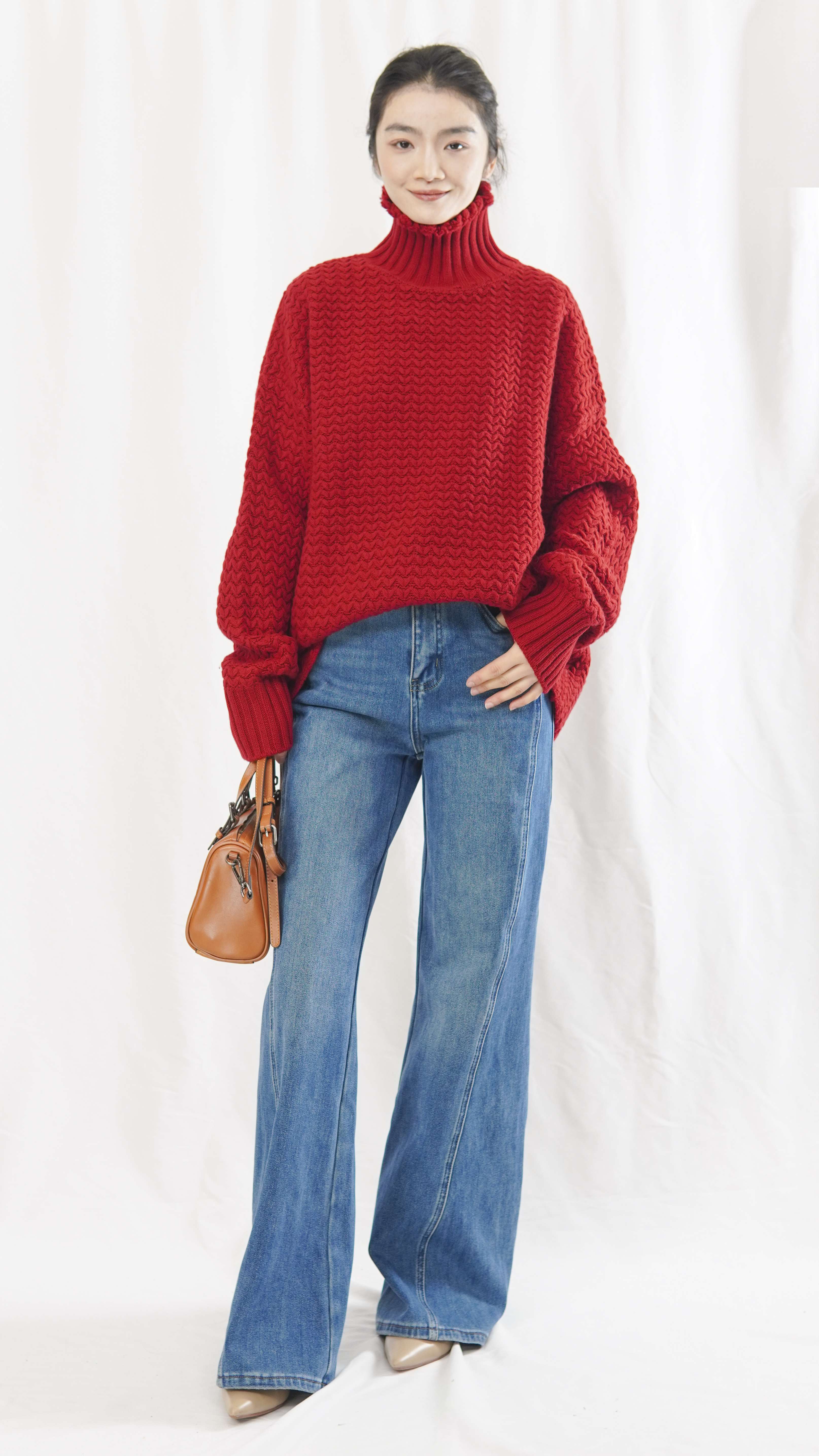 CHUN·「臻绒世界1OO羊毛钩花针织衫」气质时尚休闲宽松显瘦秋冬休闲