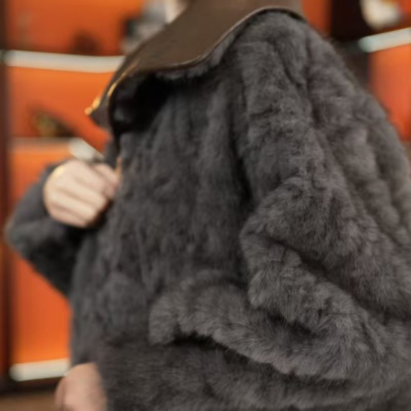 【双面双穿】翻领短款螺纹下摆秋冬女短外套极简风百搭