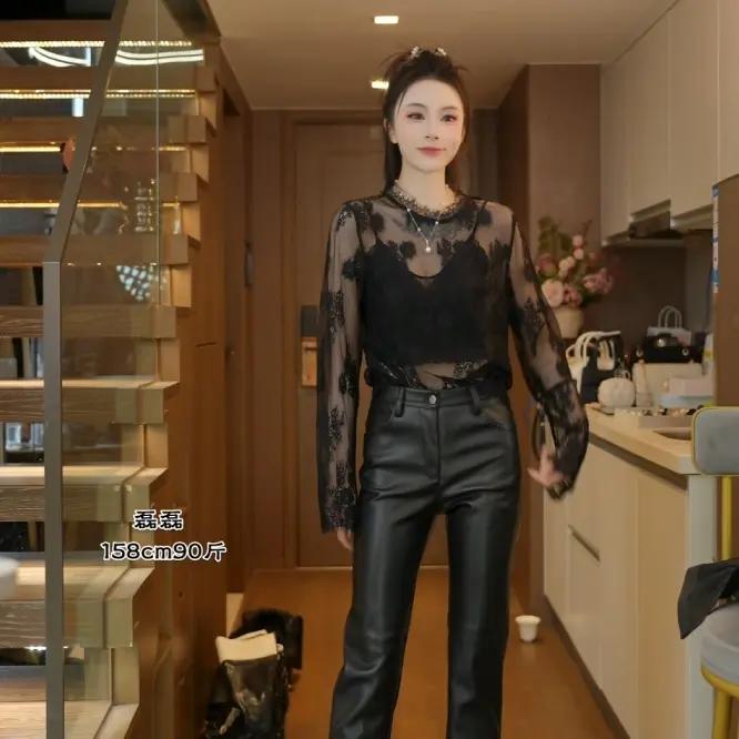 磊磊【韫暖护香】皮裤 直筒加厚皮裤#88192