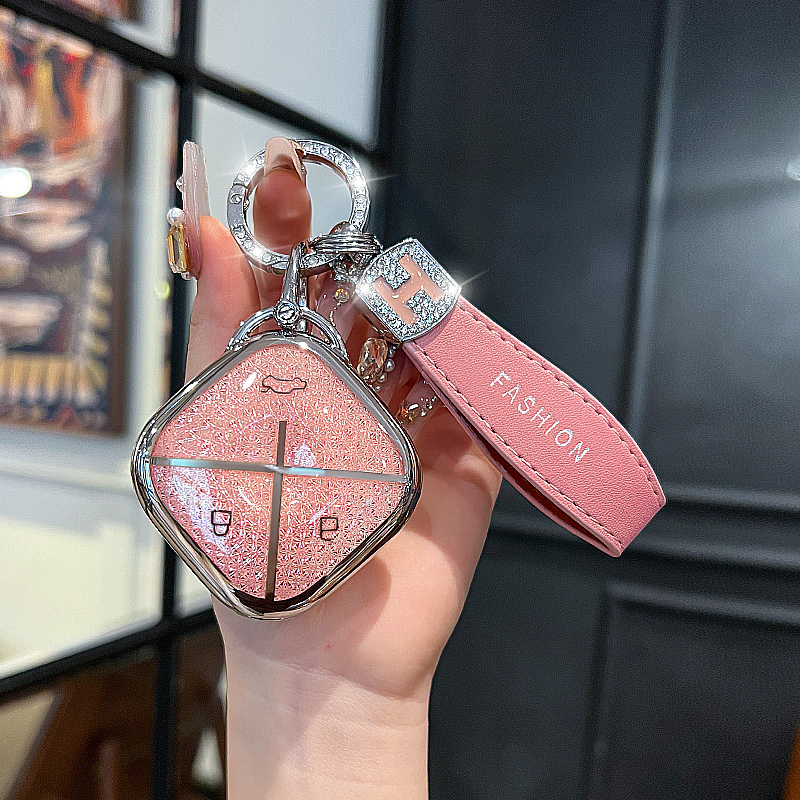 适用五菱缤果钥匙套宾果plus水晶全包宝骏kiwiev悦也云朵晴空扣壳