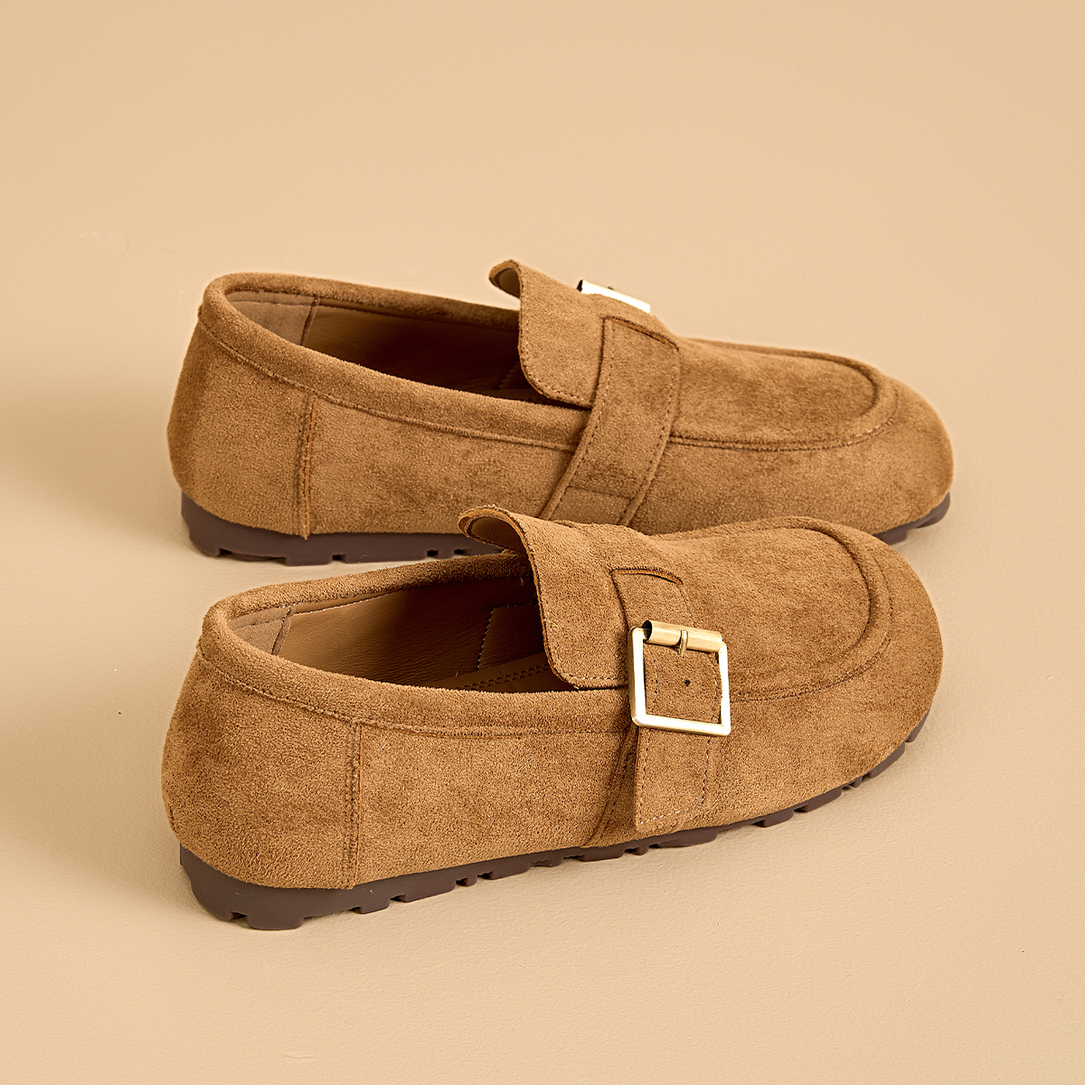 踩屎感豆豆鞋女2025新款夏季一脚蹬孕妇鞋复古乐福鞋软底勃肯单鞋