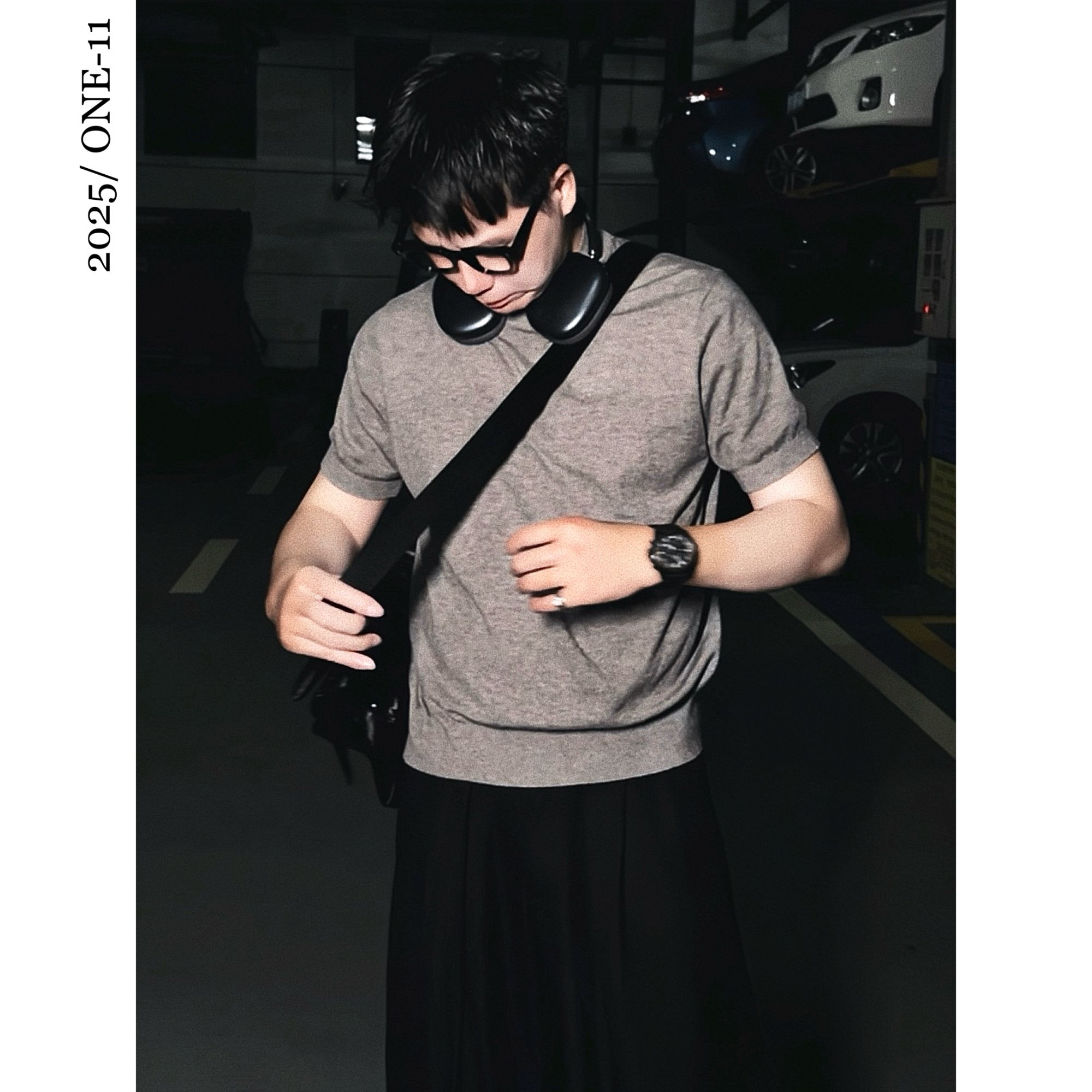 简约百搭修身男士夏季短袖日常T恤美式舒适休闲纯色半袖针织男装