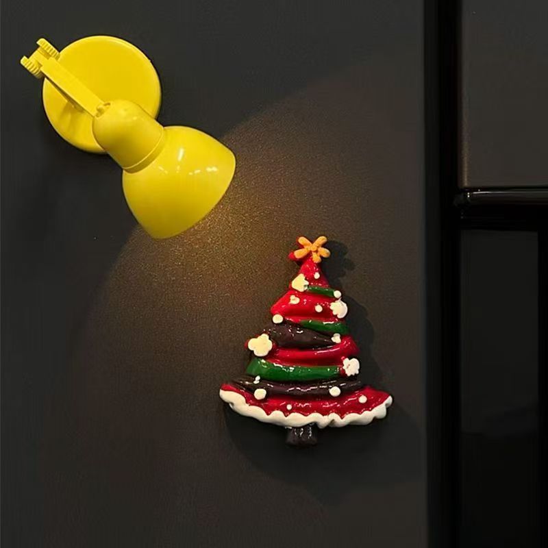 圣诞节圣诞树冰箱贴磁贴创意可爱氛围装饰留言帖入户门贴立体卡通