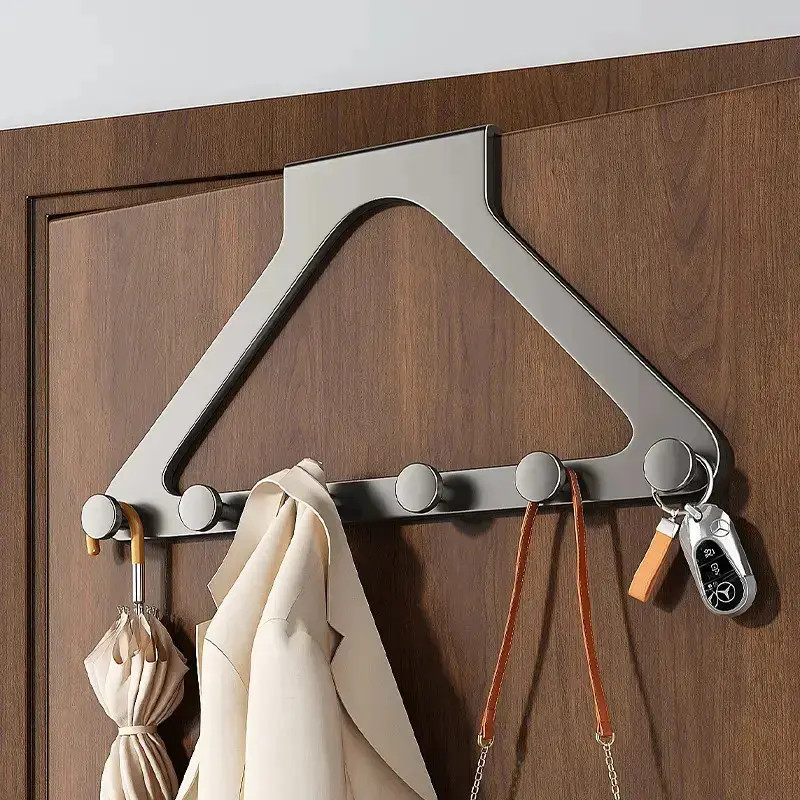荞芬门后挂钩衣服挂架卧室挂衣架壁挂墙上免打孔强力浴室置物收纳